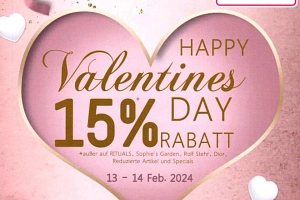 Happy Valentine's Day Rabatt-Aktion bei der Parfümerie Balster