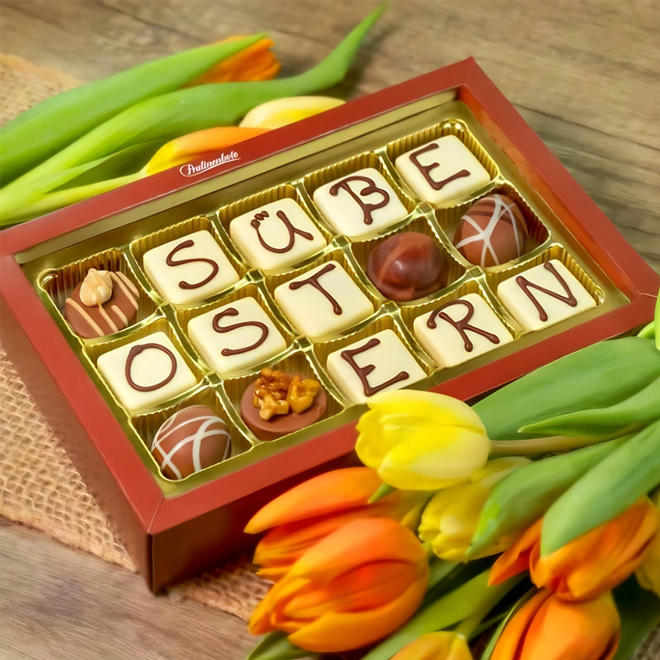 "Süße Ostern"-Kollektion mit 15 Pralinen_Pralinenbote © Stadt Rhede