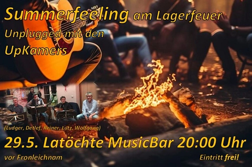 "Summerfeeling am Lagerfeuer" in Latöchte MusicBar © Stadt Rhede
