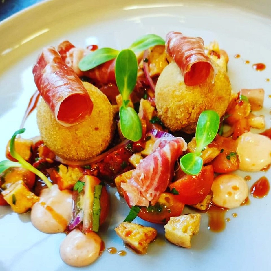 Trüffel und Bohne Vorspeise Ibérico Kroketten Trüffel und Bohne Vorspeise Ibérico Kroketten © Stadt Rhede